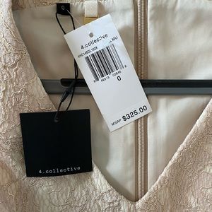 gold cap sleeve lace detailed dress